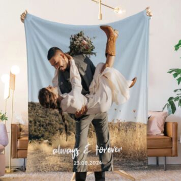 Couverture personnalisée avec photo et texte