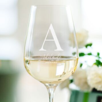 Verre à vin personnalisé avec monogramme