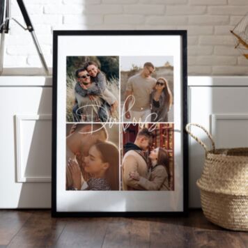 Poster personnalisé avec 4 photos et texte