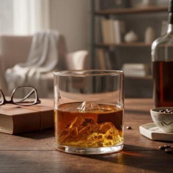 Verre à whisky topographique