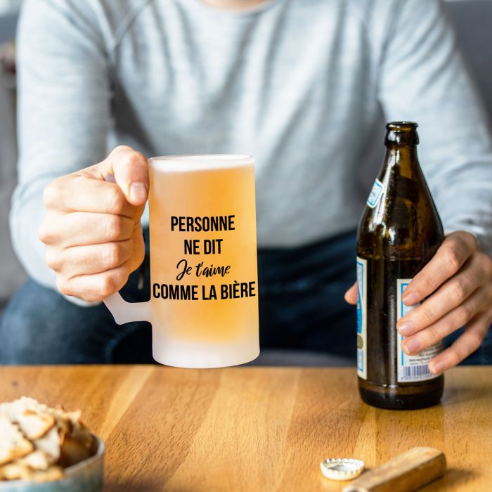 Chope de Bière avec 4 lignes main product photo