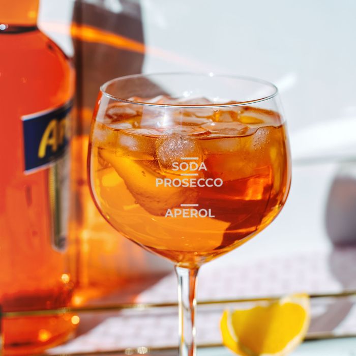 Verre Aperol Spritz personnalisé main product photo