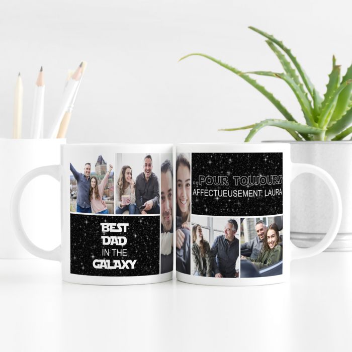 Tasse personnalisable avec 5 images et texte main product photo