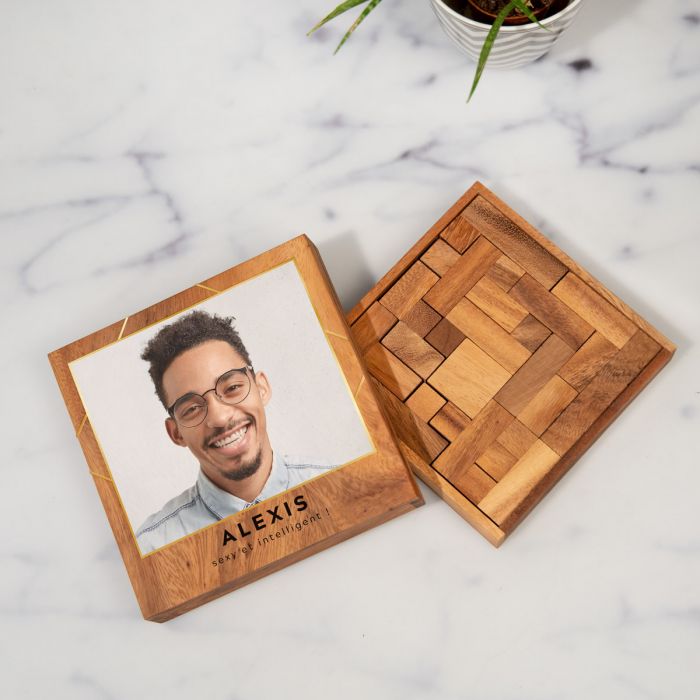 Casse-tête personnalisé avec photo et texte main product photo