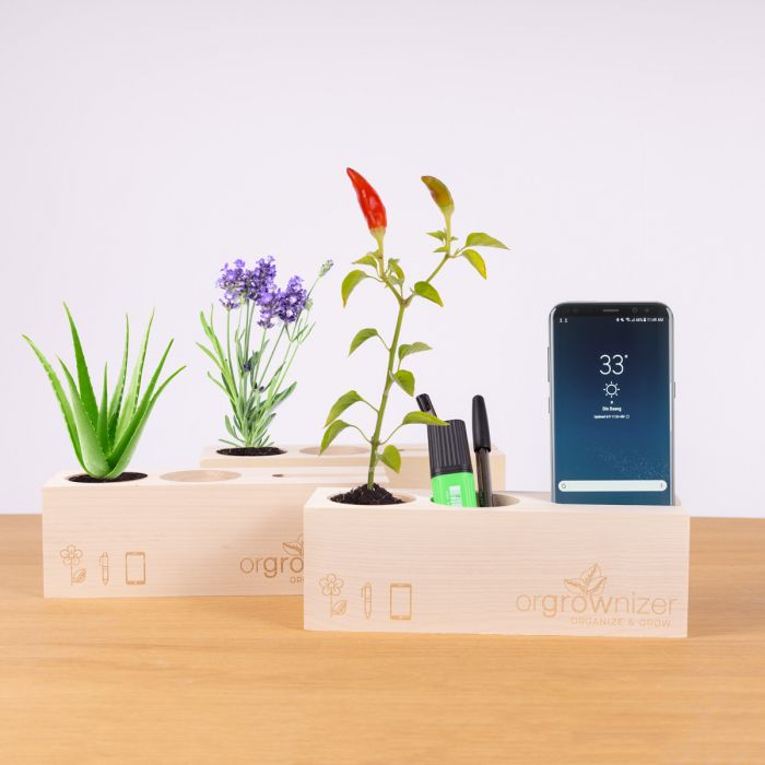 Orgrownizer - Organisateur de bureau avec plante main product photo
