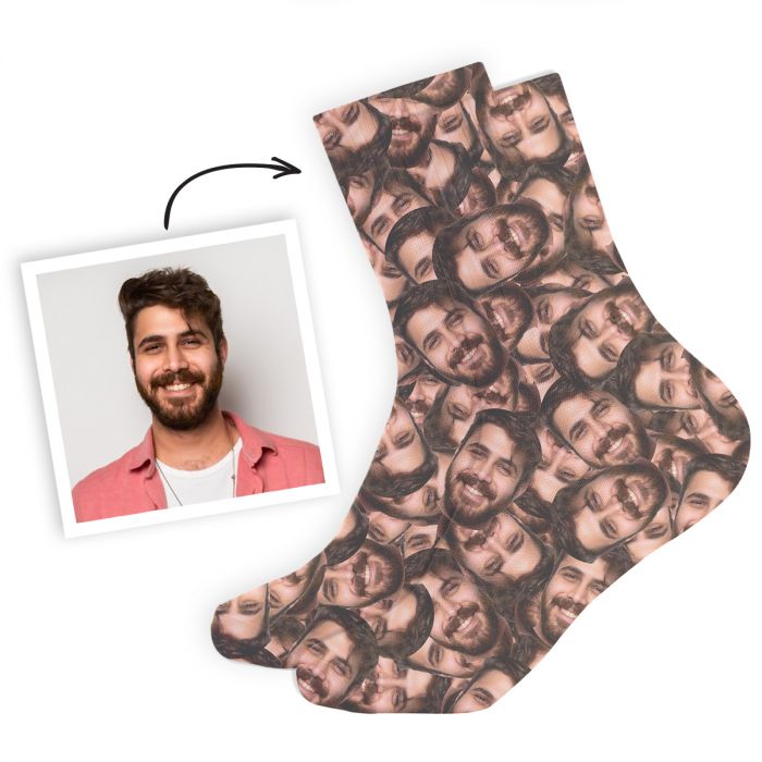 Chaussettes personnalisées visage main product photo