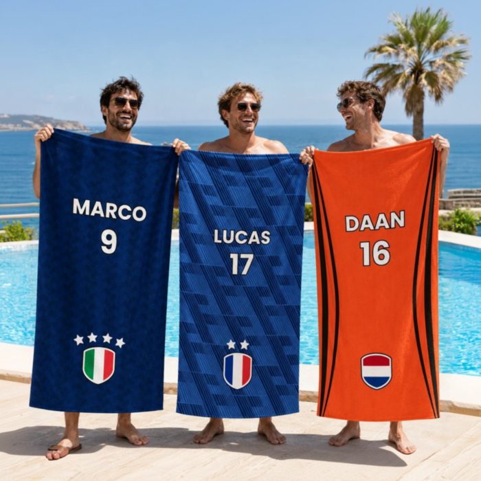 Serviette Personnalisée Coupe du Monde avec Texte