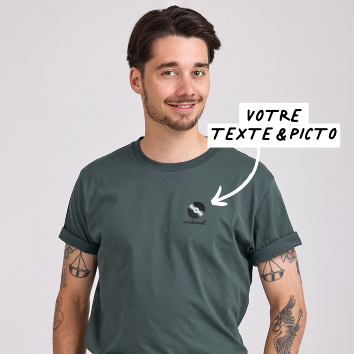 T-Shirt Brodé Menthe Pastille
