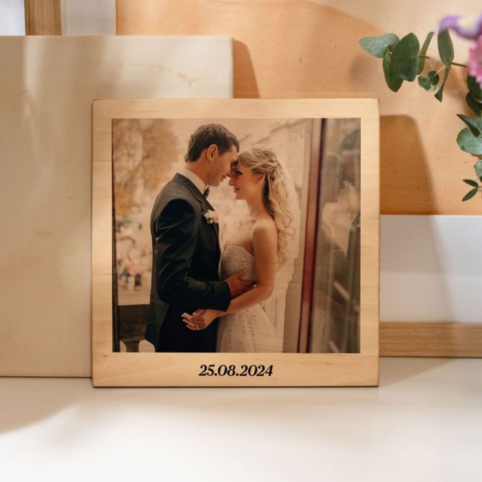 Photo sur bois personnalisée - Design Polaroid
