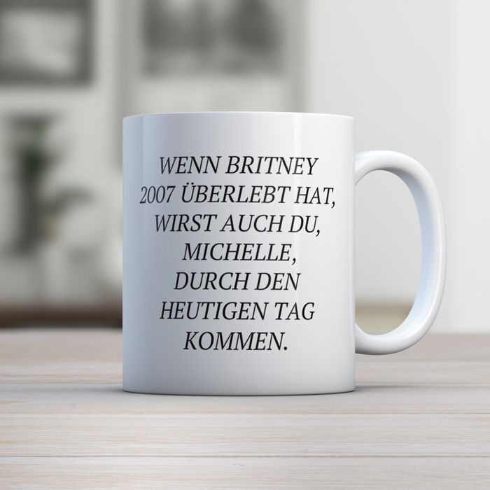 Tasse BRITNEY Personnalisable avec Prénom