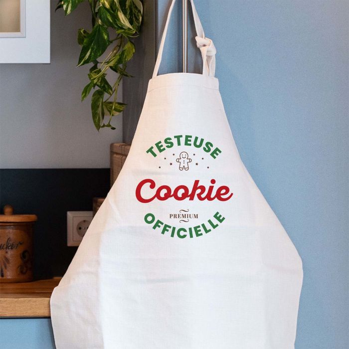 Tablier de cuisine personnalisé Noël avec texte