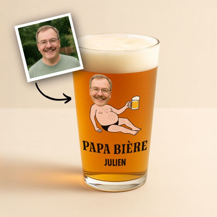 Verre à bière personnalisé Dad Body