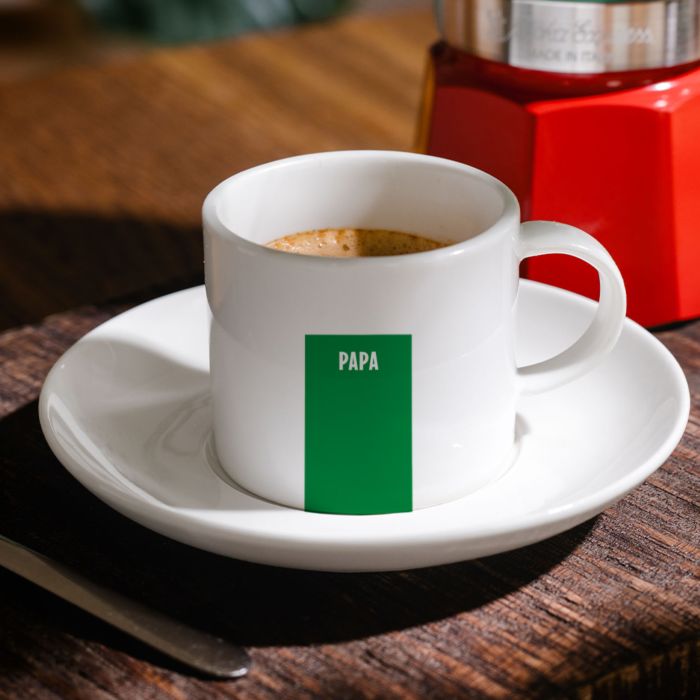 Tasse à café personnalisée avec nom et fond couleur