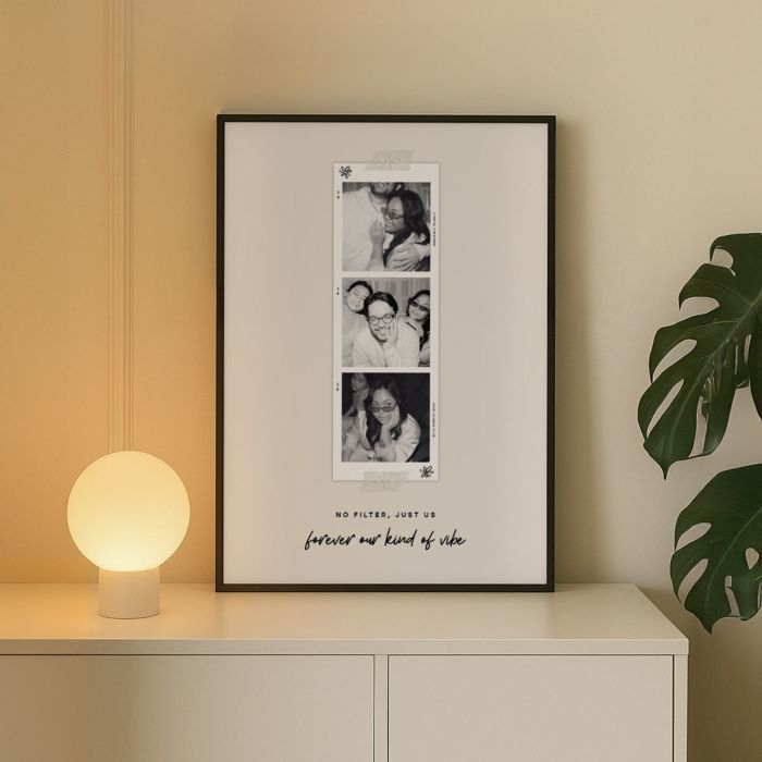 Poster personnalisé avec bande de photos et texte - Design