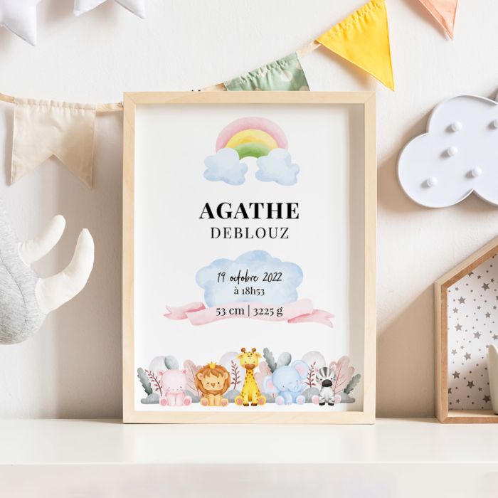 Poster personnalisé naissance