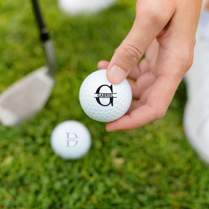 Set de 3 balles de golf personnalisées avec monogramme