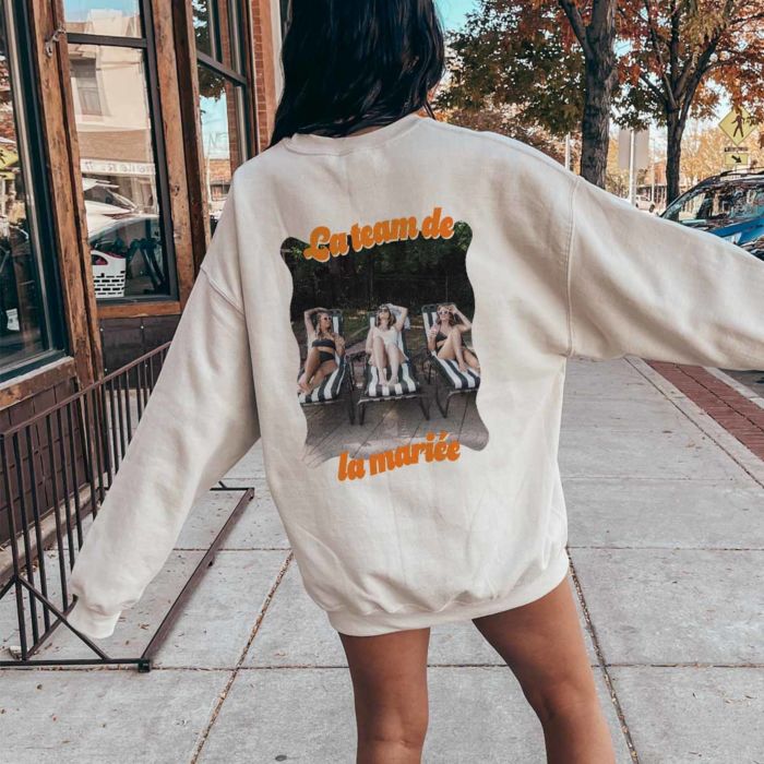 Pull personnalisé avec photo et texte