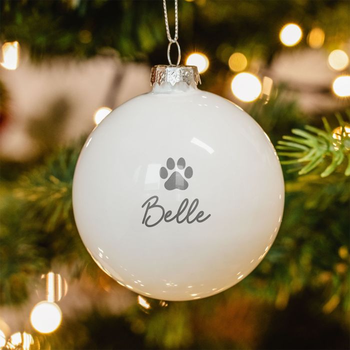 Boule de Noël personnalisée avec animal de compagnie