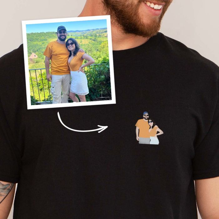 T-shirt personnalisé avec petite illustration