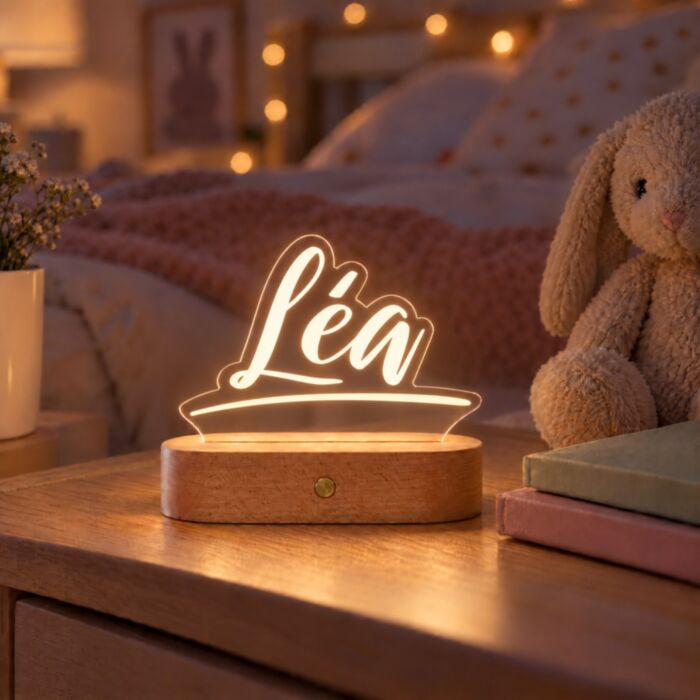 Lampe LED personnalisée avec nom