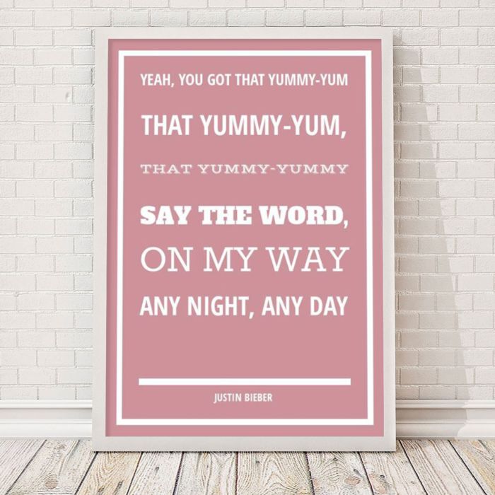 Paroles de chanson - Poster personnalisable