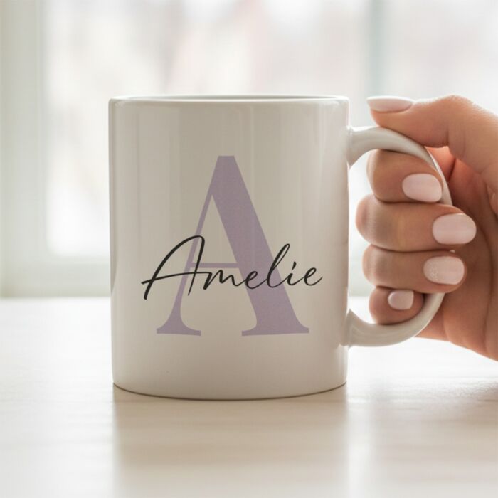 Mug personnalisé avec monogramme - Design