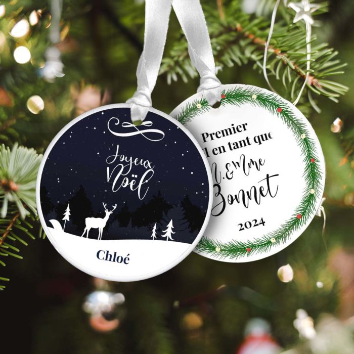 Pendentif personnalisé en acrylique avec texte - Lot de 2