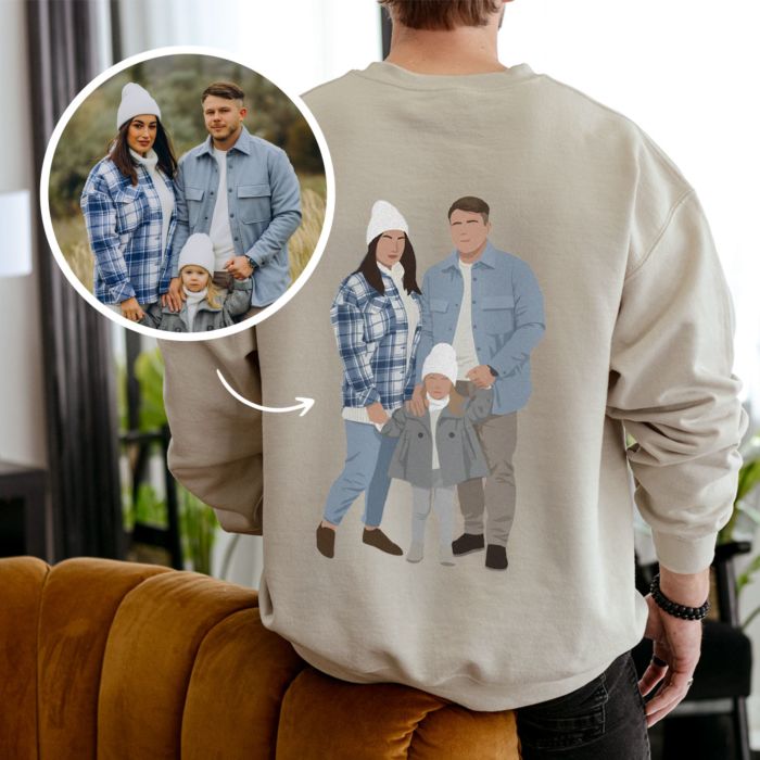 Pull personnalisable avec illustration IA
