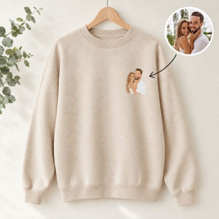 Pull personnalisé petite illustration