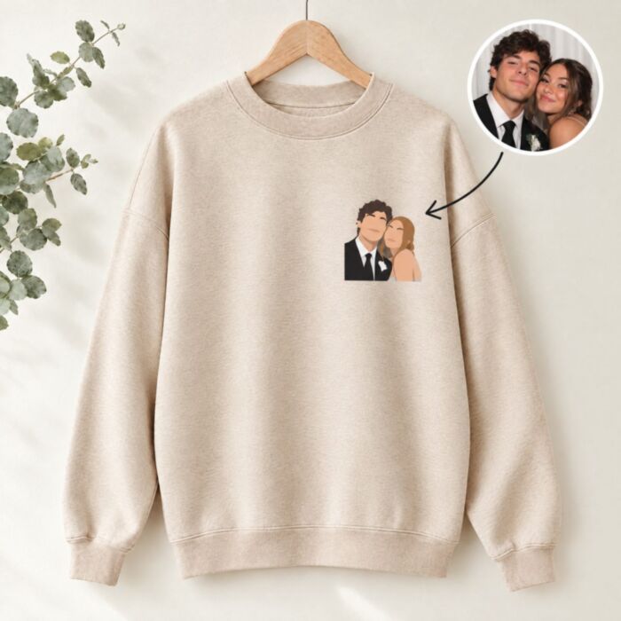 Pull personnalisé petite illustration