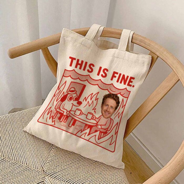Tote Bag Personnalisable avec Photo This Is Fine