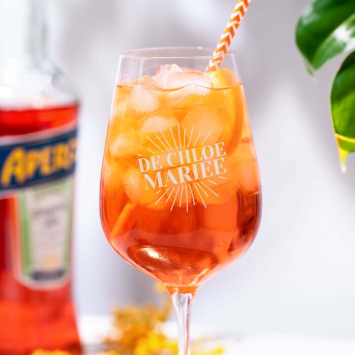 Verre Aperol Spritz personnalisé avec prénom - Design