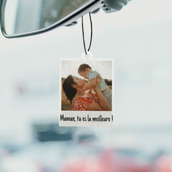 Désodorisant voiture personnalisé Design Polaroïd - Lot de 2 - Design
