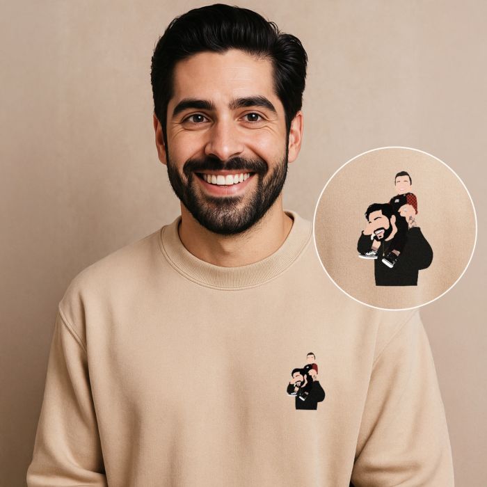 Pull personnalisé petite illustration