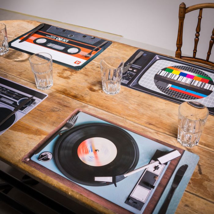 Cadeau pour parents : Set de table rétro