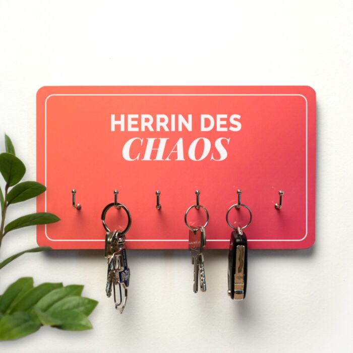 Porte-clés Mural Personnalisable sur 2 Lignes
