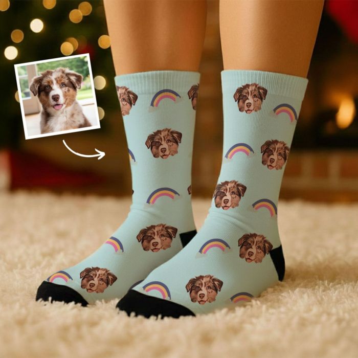 Chaussettes personnalisées avec visage style cartoon