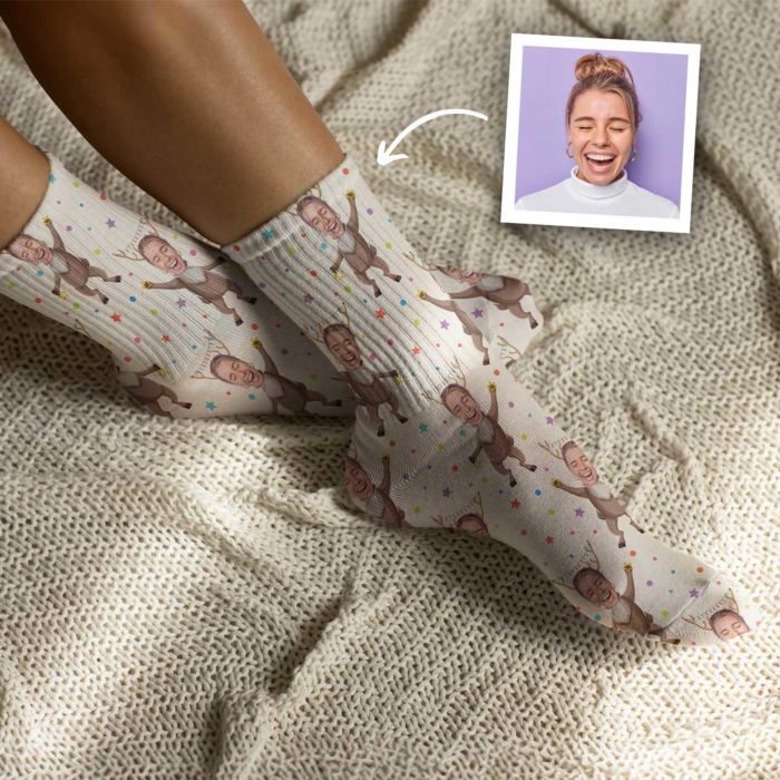 Chaussettes de Noël multivisage avec différents motifs Chaussettes de Noël multivisage avec différents motifs
