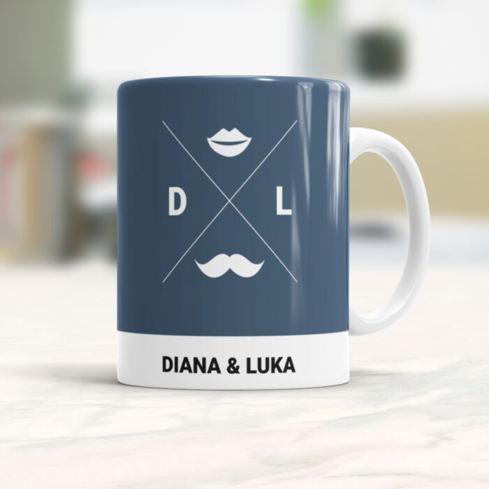 Tasse Hipster pour deux Personnalisable
