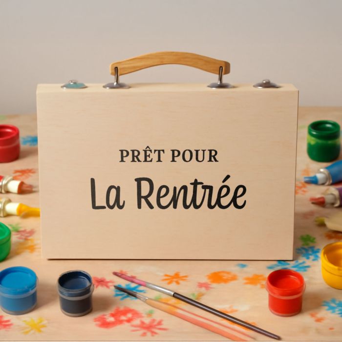 Coffre à dessin personnalisé avec texte 