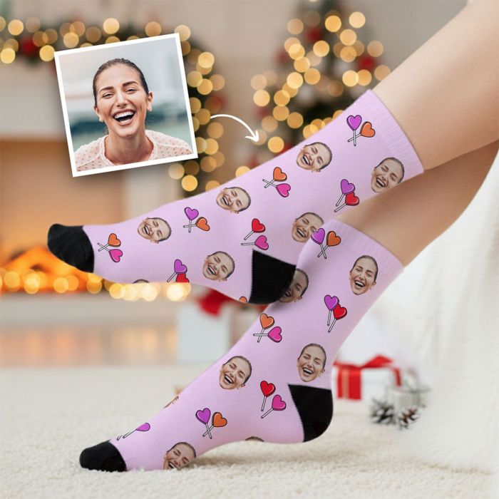 Chaussettes personnalisées visage différents designs