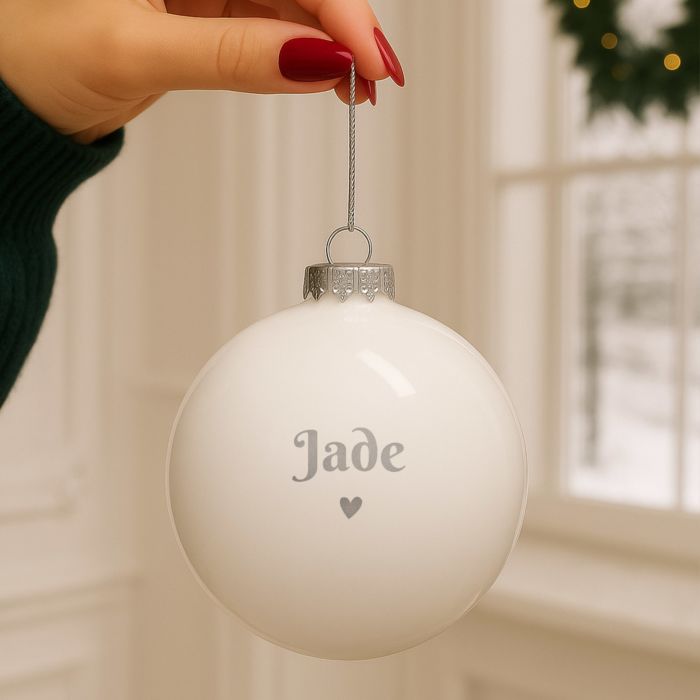 Boule de Noël personnalisée avec texte