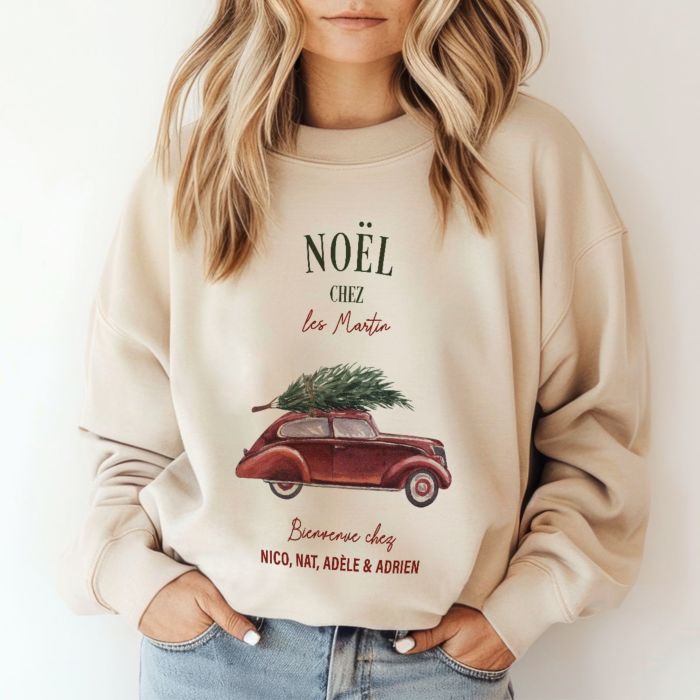 Pull de Noël personnalisé Rétro