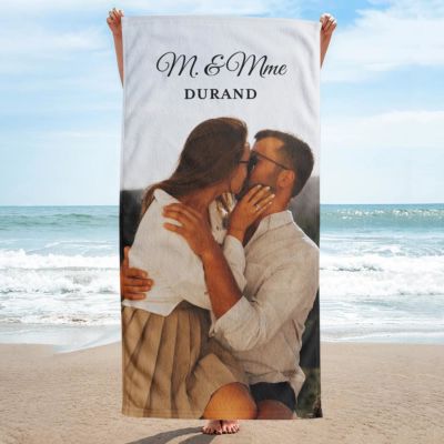 Serviette personnalisée avec photo et texte