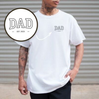 T-Shirt Personnalisé Pour Papa Style Université avec Année