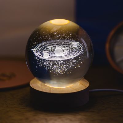Globe en cristal – Planètes en 3D Globe en cristal – Planètes en 3D