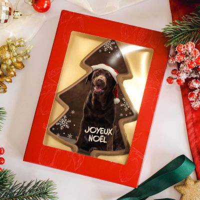 Chocolat personnalisé Sapin avec photo et texte