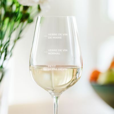 Verre à vin personnalisé avec nom