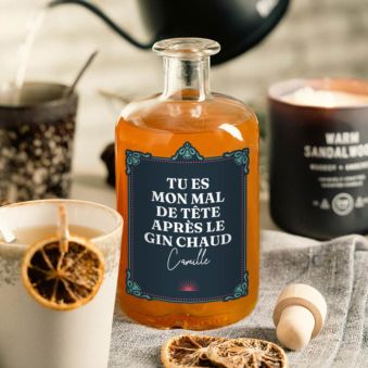 Gin chaud personnalisé avec texte