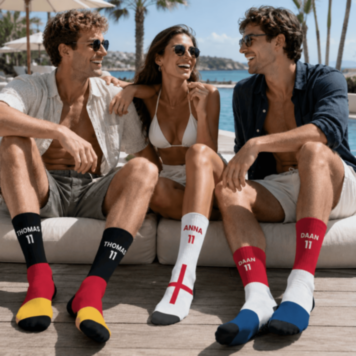 Chaussettes de Coupe du Monde personnalisées avec texte